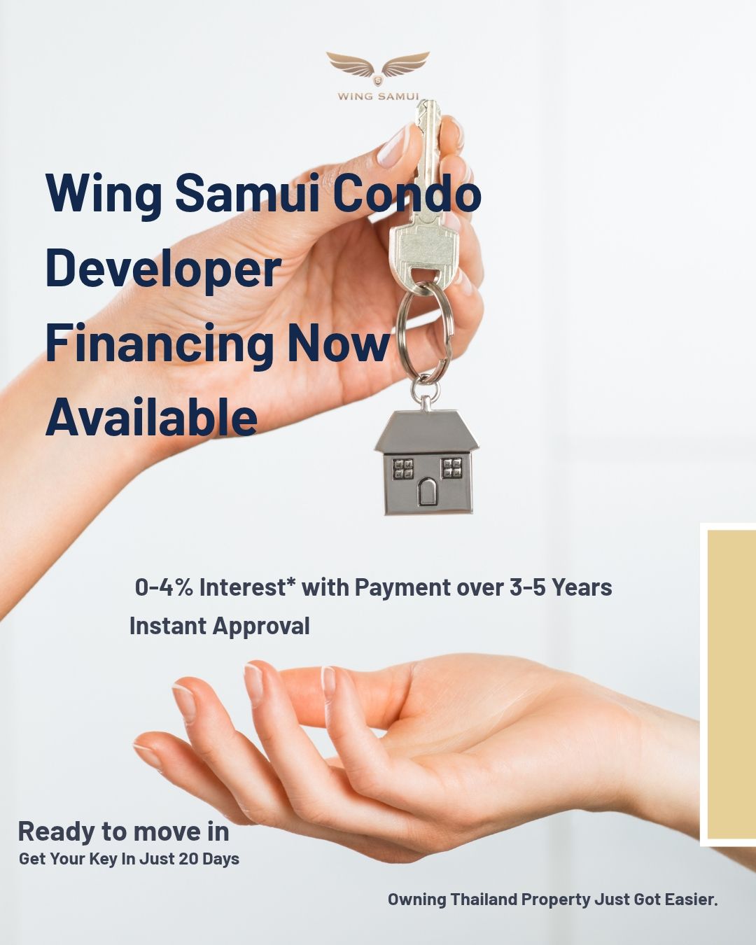 Wing Samui Condo Developer Financing: Instant Approval, Keys in 20 Days, 0 to 4% Interest